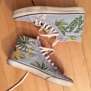 VANS tropical leafy blue